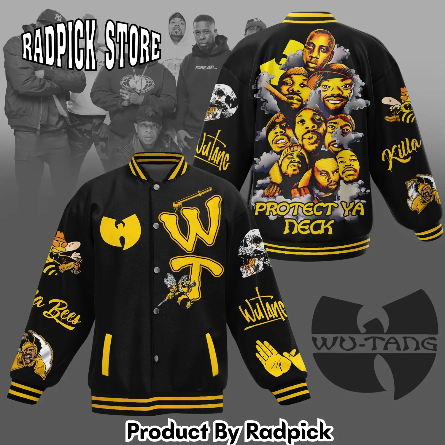 Radpick wu tang new bomber baseball jacket for fan rp0017